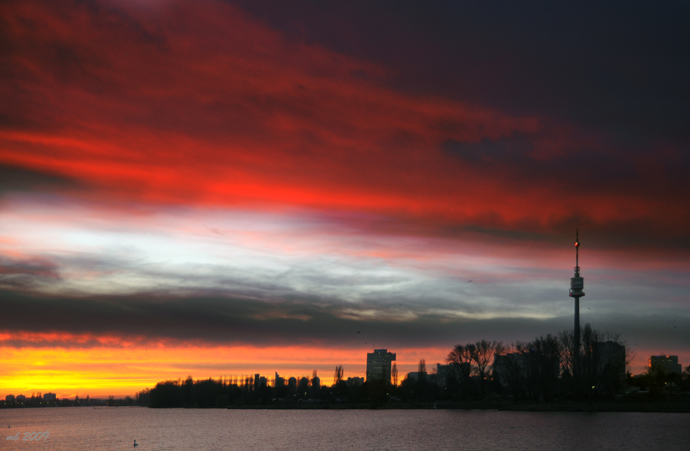 Heute un 7 uhr an der Donau