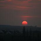 Heute war die Sonne besonders groß als sie unterging