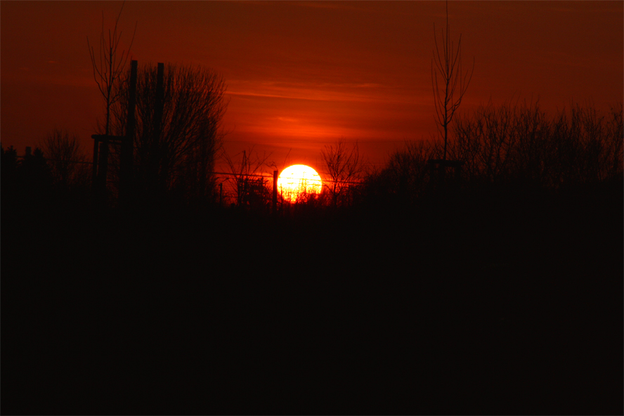 Heutiger Sonnenuntergang 19.03.2009