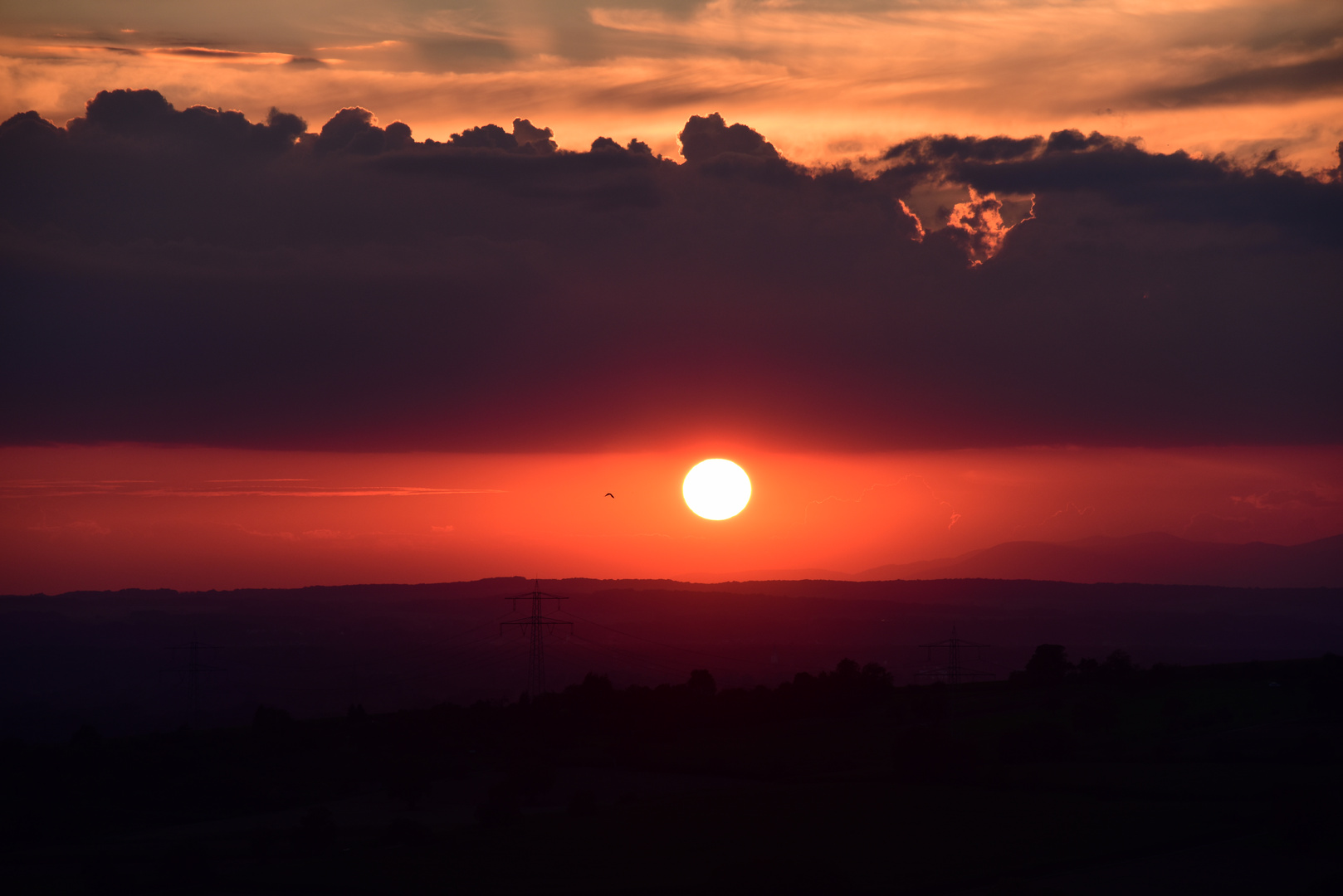 heutiger Sonnenuntergang