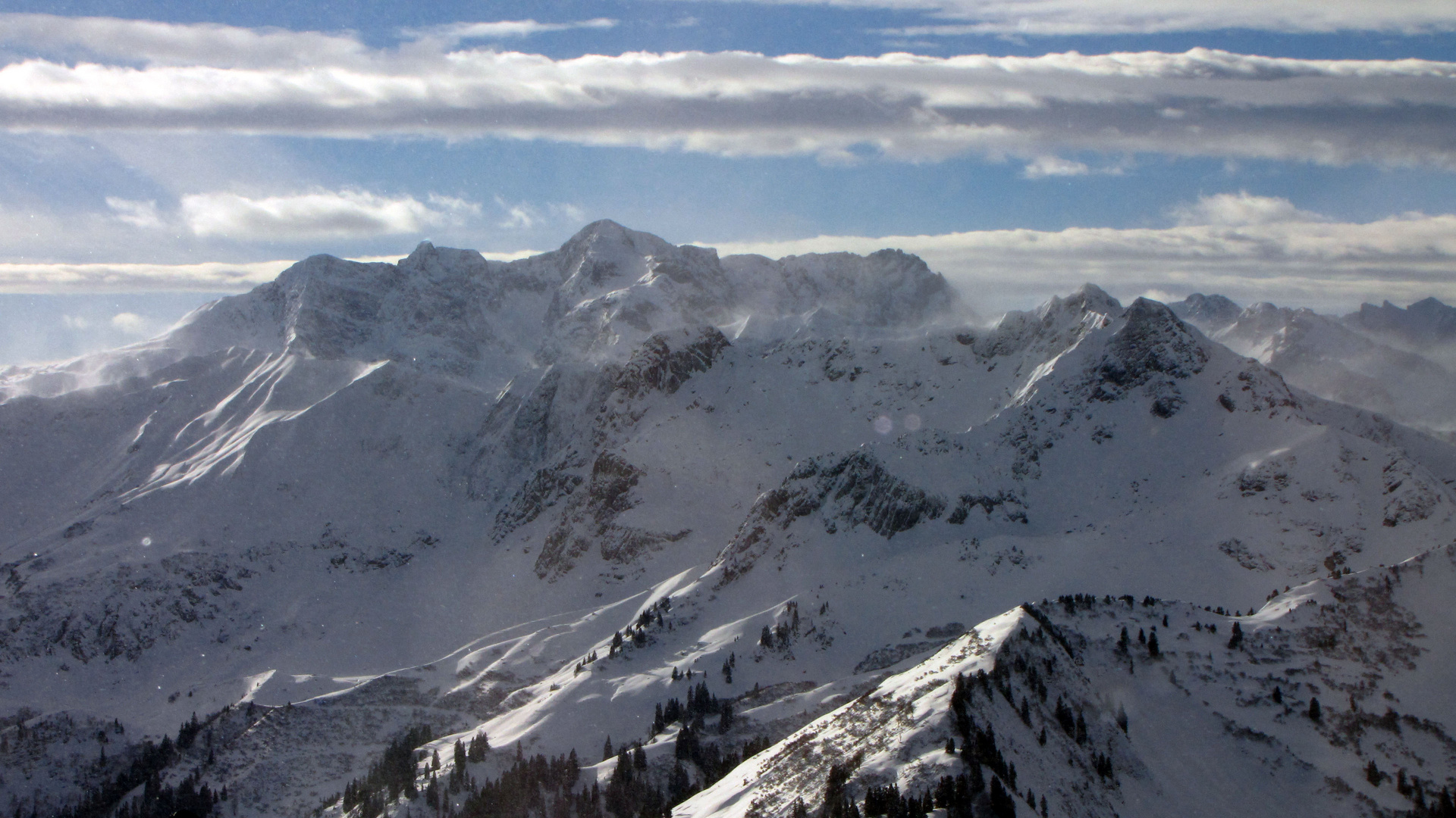 Heutiges Traumwetter auf dem Walmendinger Horn im Kleinwalsertal.