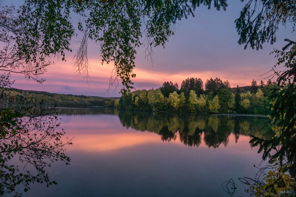 Hevevorbecken Beim Sonnenuntergang