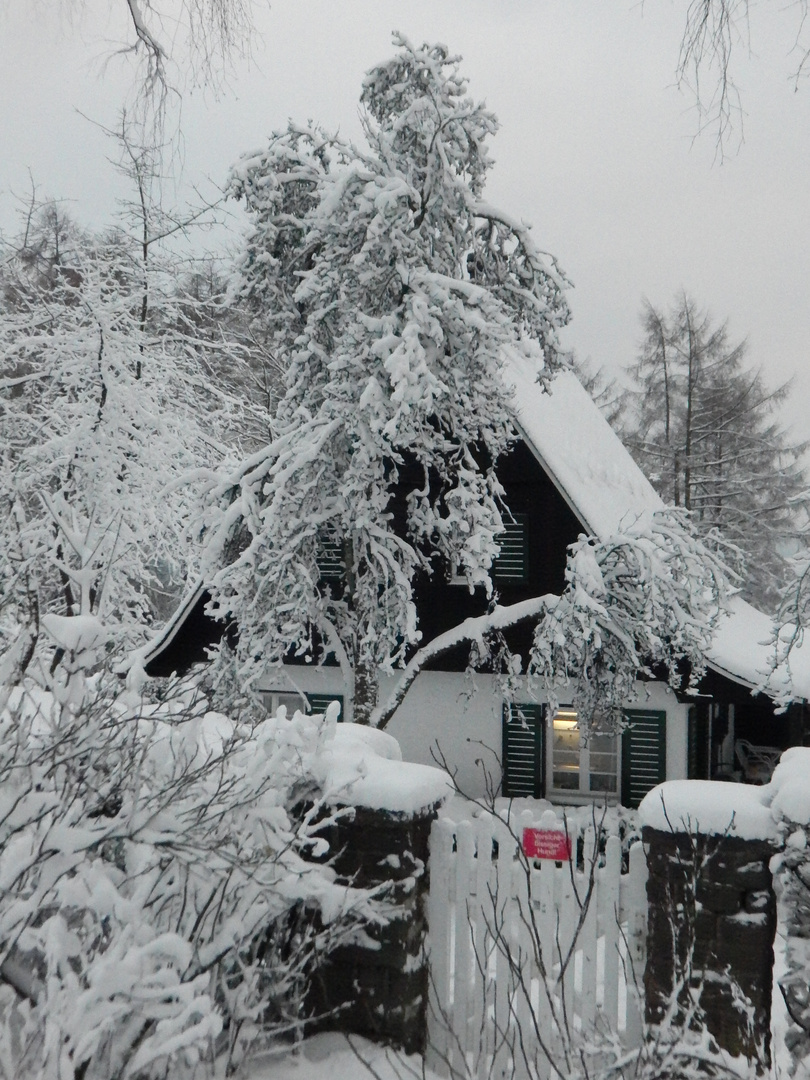 Hexenhäuschen im Schnee