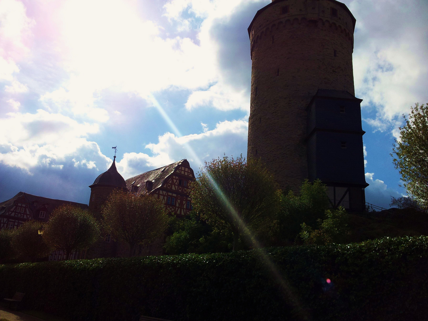 Hexenturm im Gegenlicht