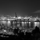 HH Hamburger Hafen B/W Panorama