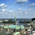 HH-Rathaus und die Alster von der Nikolai gesehen