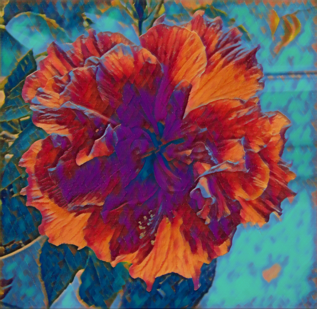 Hibiskusblüte mit Neuralfilter