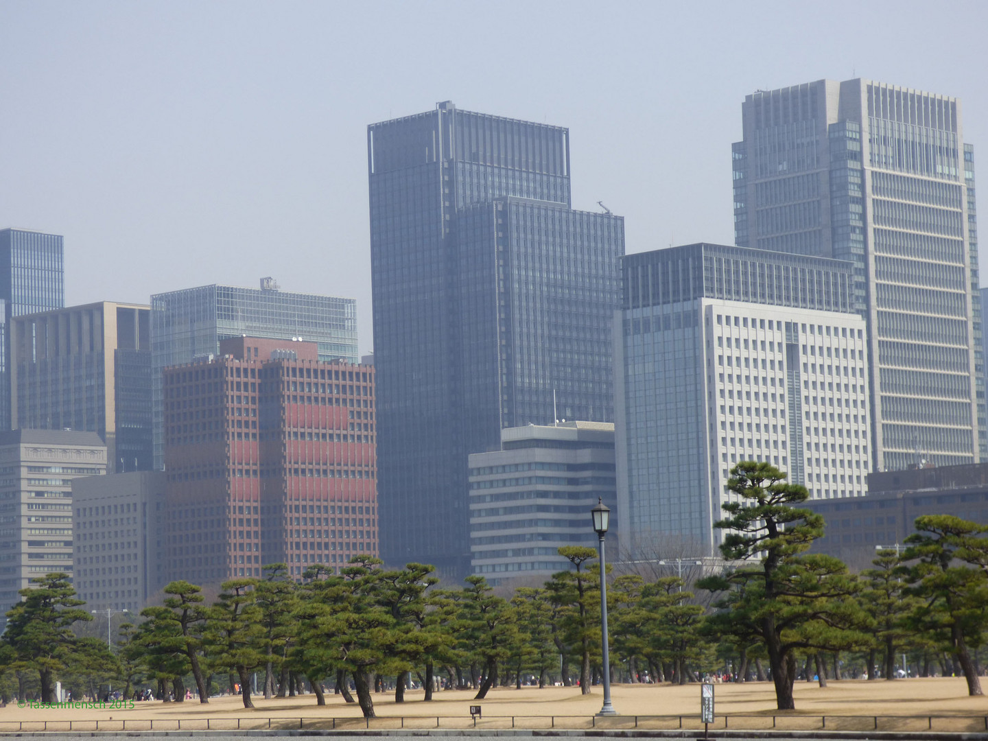 Hibiya Park und Skyline von Tokio