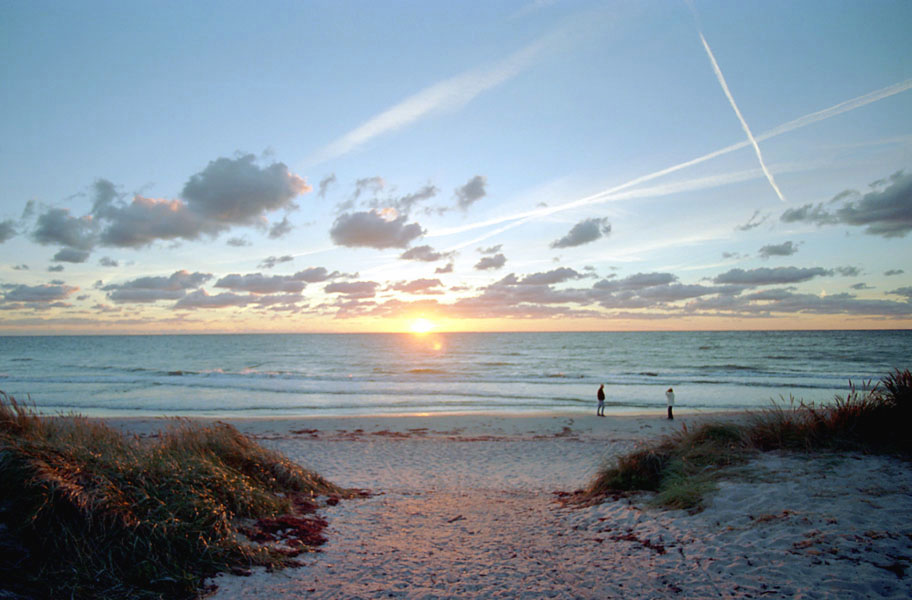 Hiddensee Strand und Sonnenuntergang