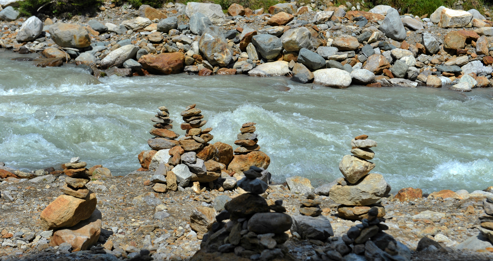 Hier bleibt die Ruetz brav im Flussbett