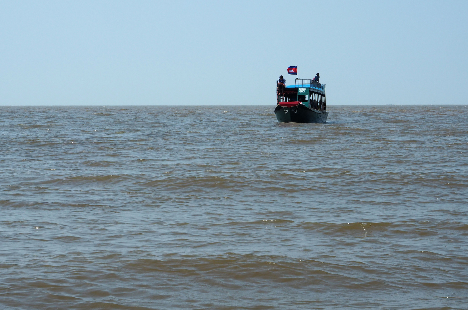 Hier geht der Tonlesap Fluss in den Tonlesap See über.......