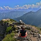 Hier kommt man vom Klettersteig hoch auf den Gipfel