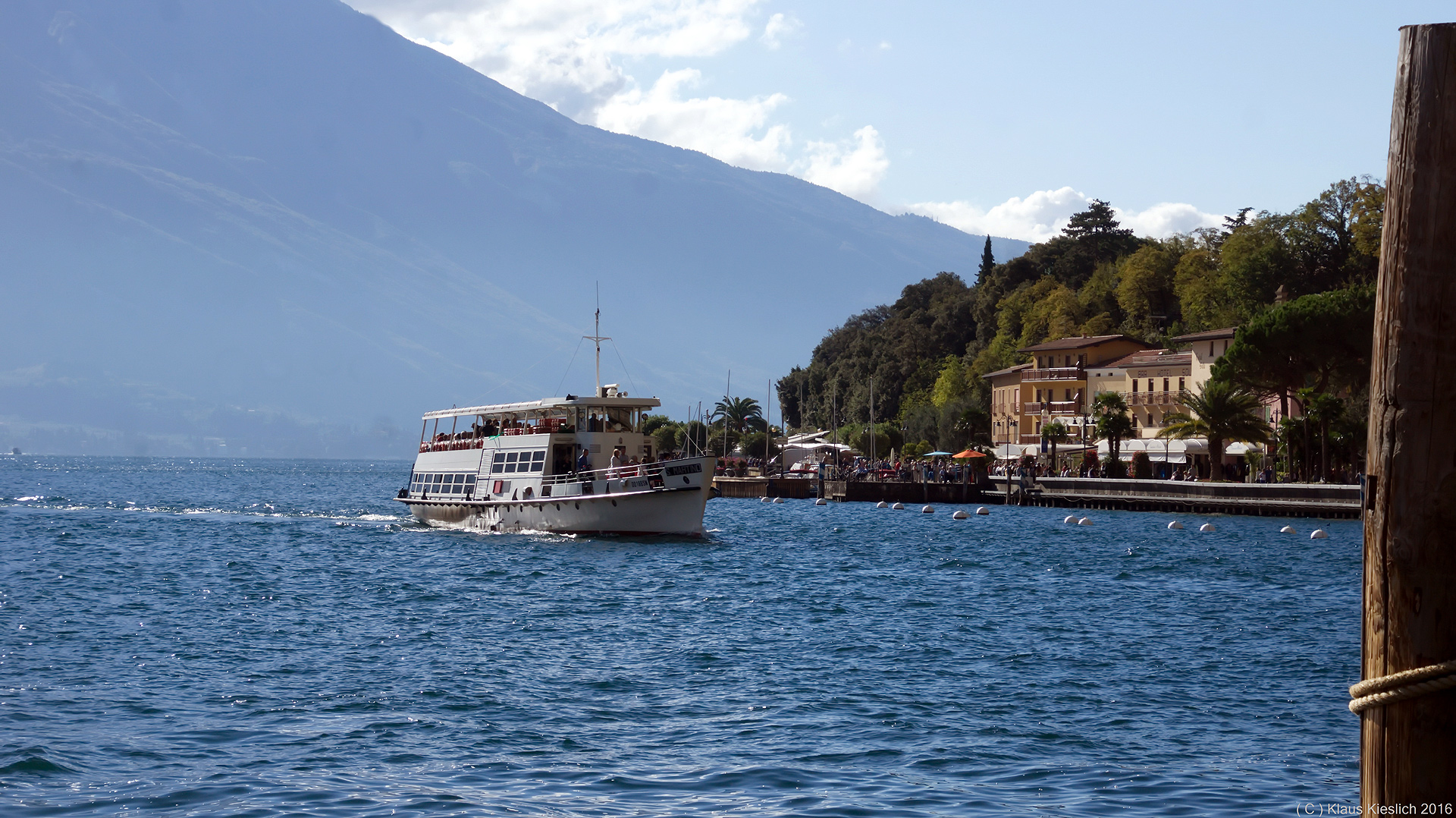 Hier kommt nun das Schiff,das mich nach Riva del Garda bringen wird