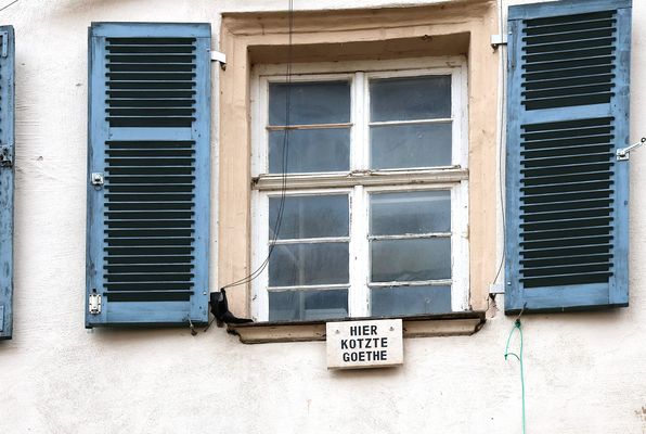hier kotzte Goethe