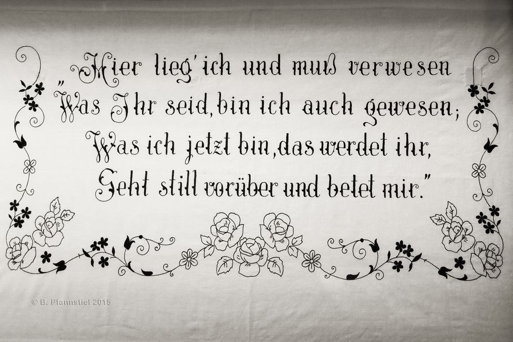 Hier lieg ich ...