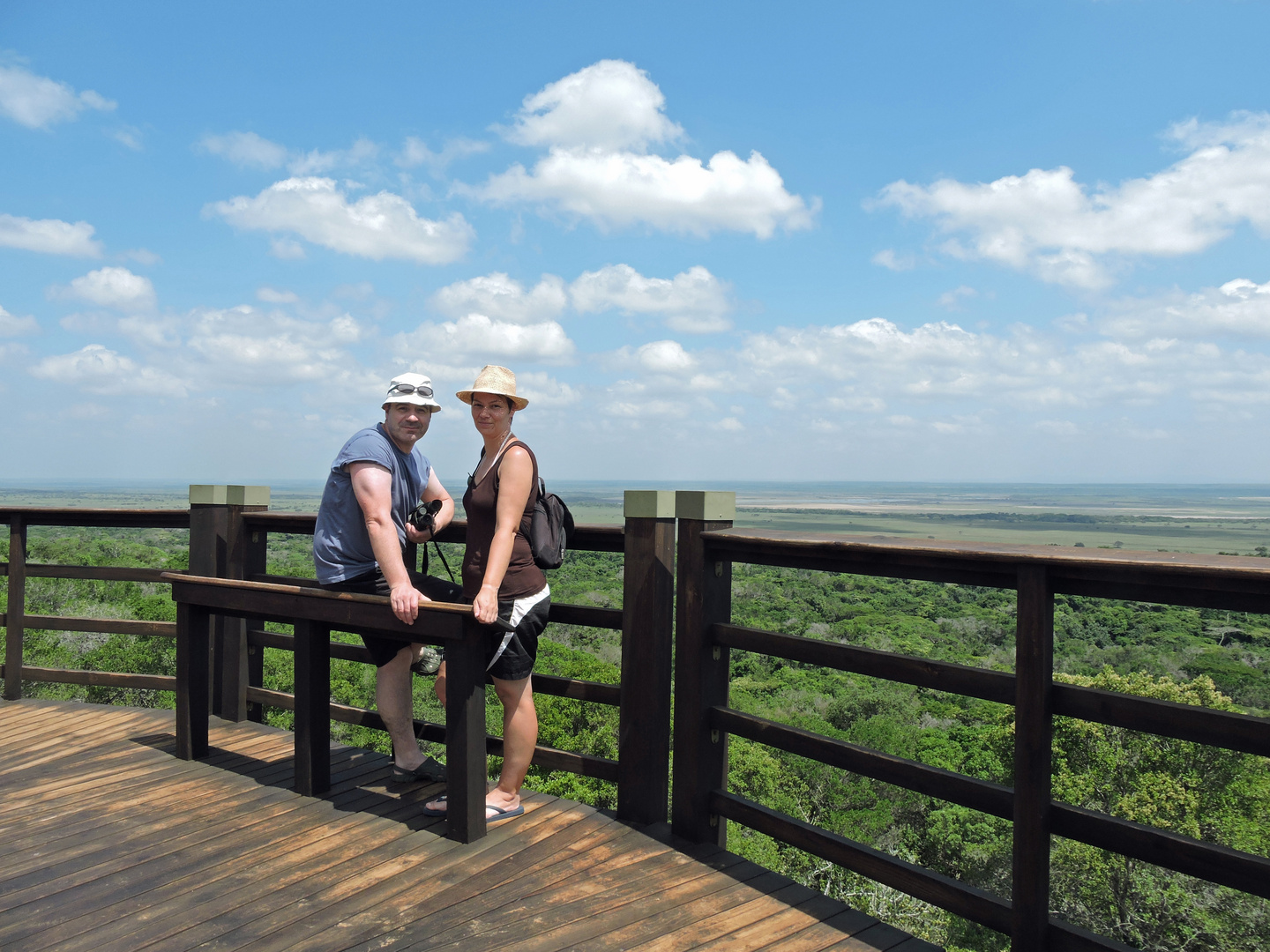 Hier sind wir auch mal im Bilde !An einem Aussichtspunkt im iSimangaliso Wetland Park