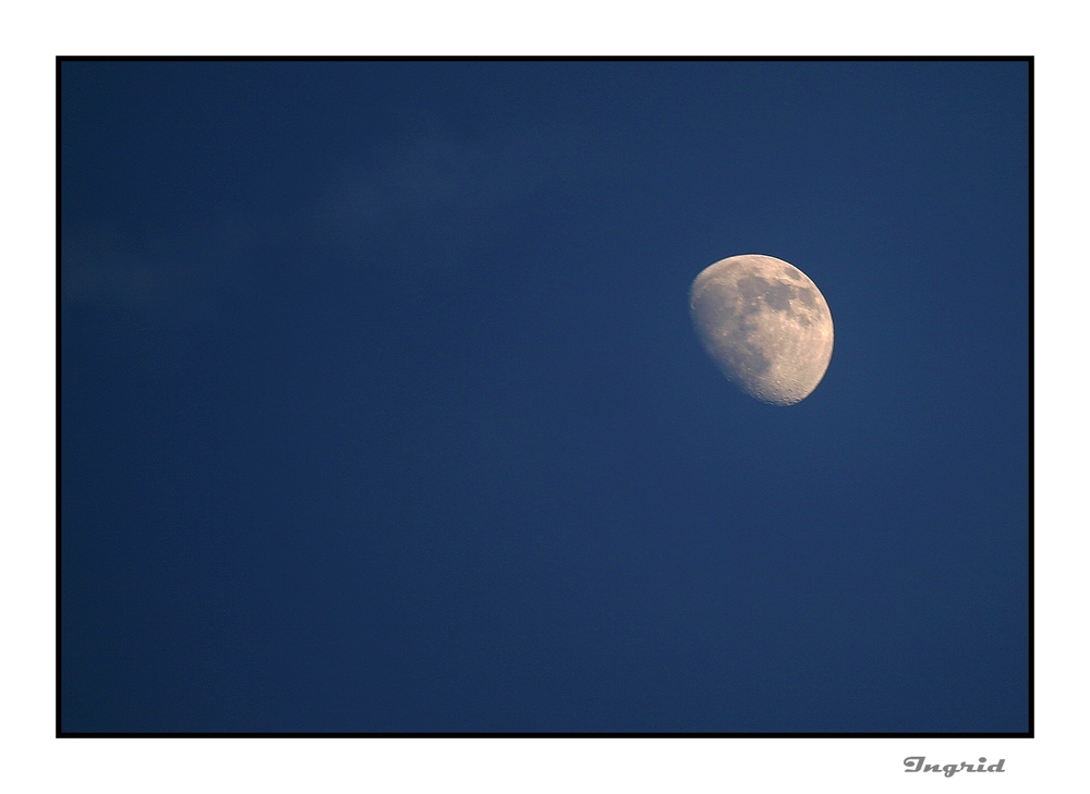 " Hier soir mon épouse a shooté la lune, qui est mieux réussie que mon soleil "