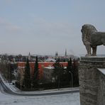 Hier wache ich über die Stadt!