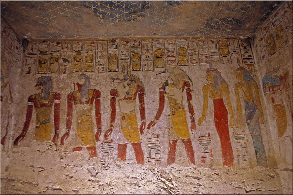 Hieroglyphen im Grab des Tut-ench-Amun -II