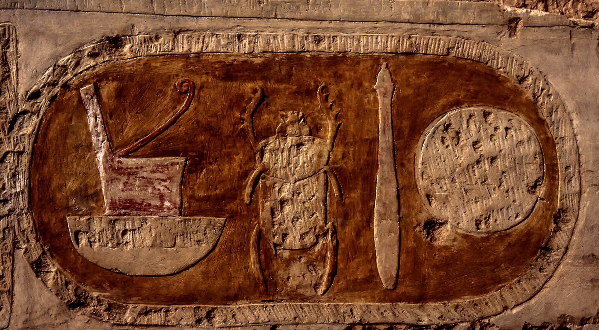 Hieroglyphen in Hatschepsut Tempel