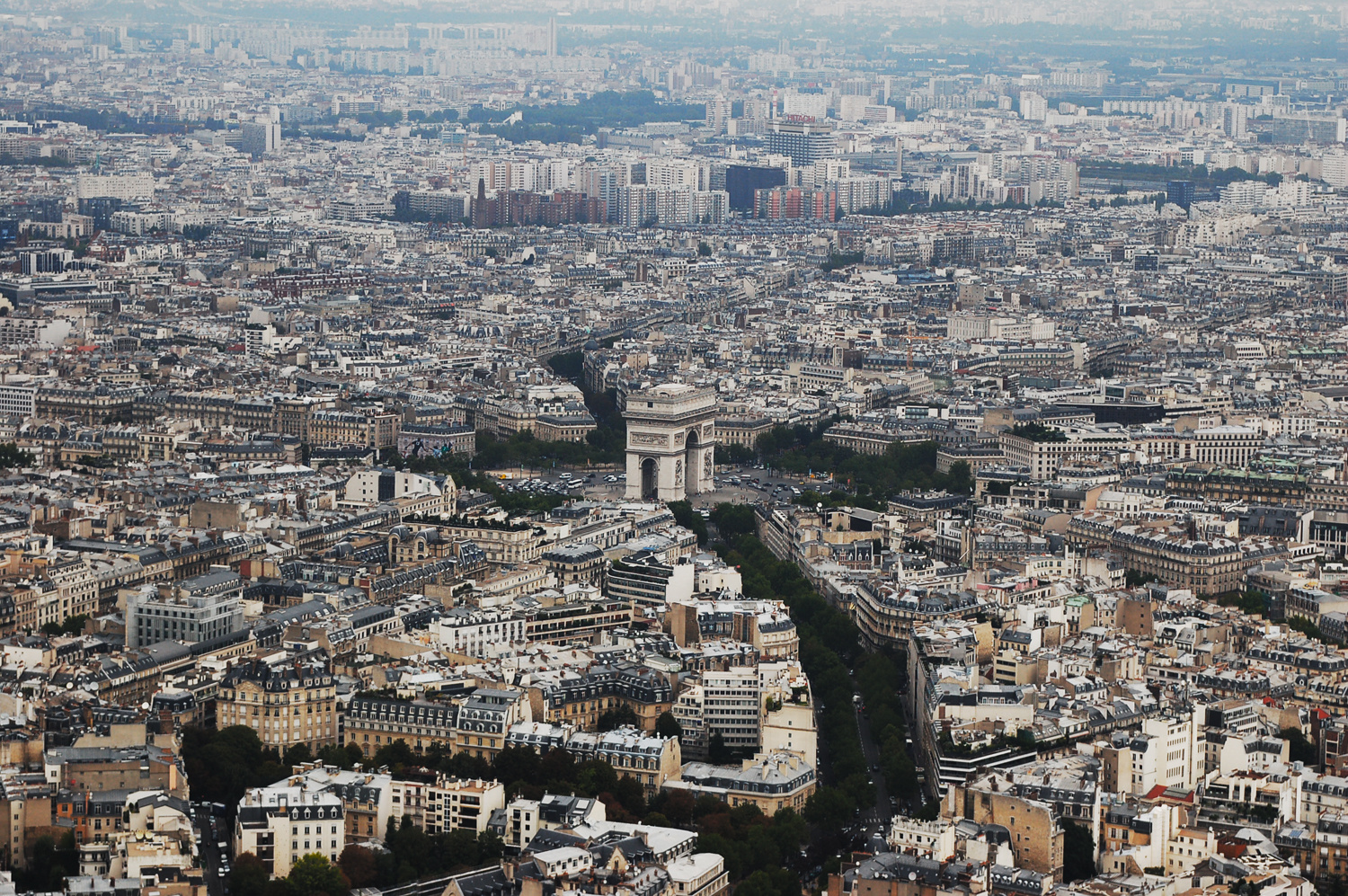 High above Paris