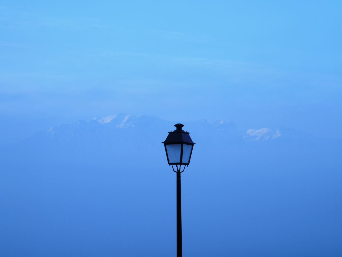 high-flying peaks and lantern on the ground