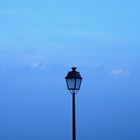 high-flying peaks and lantern on the ground