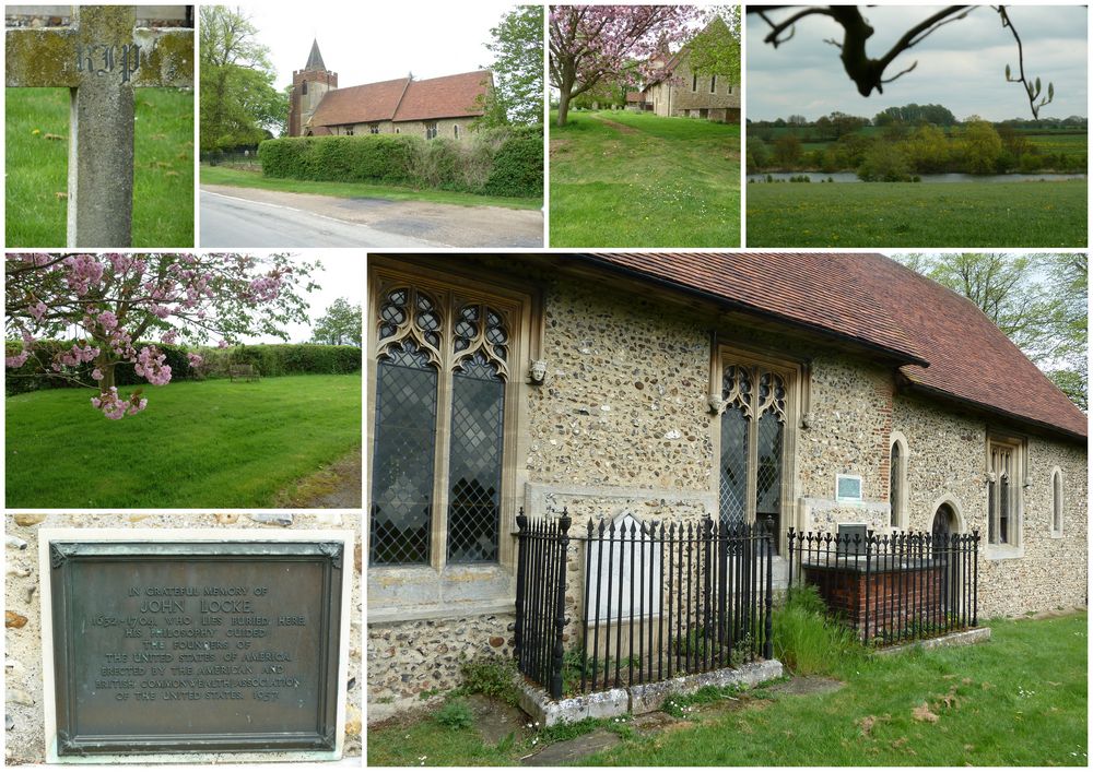 high laver . all saints church . john locke`s grave