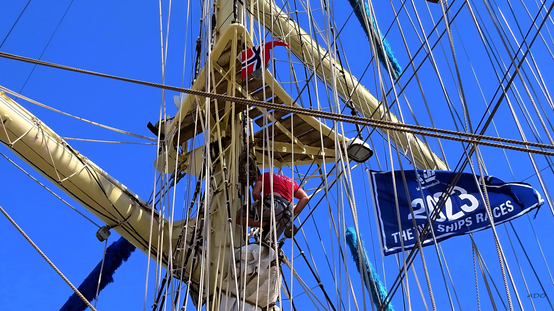 High up in the Rigging