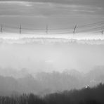 high voltage, wind and fog