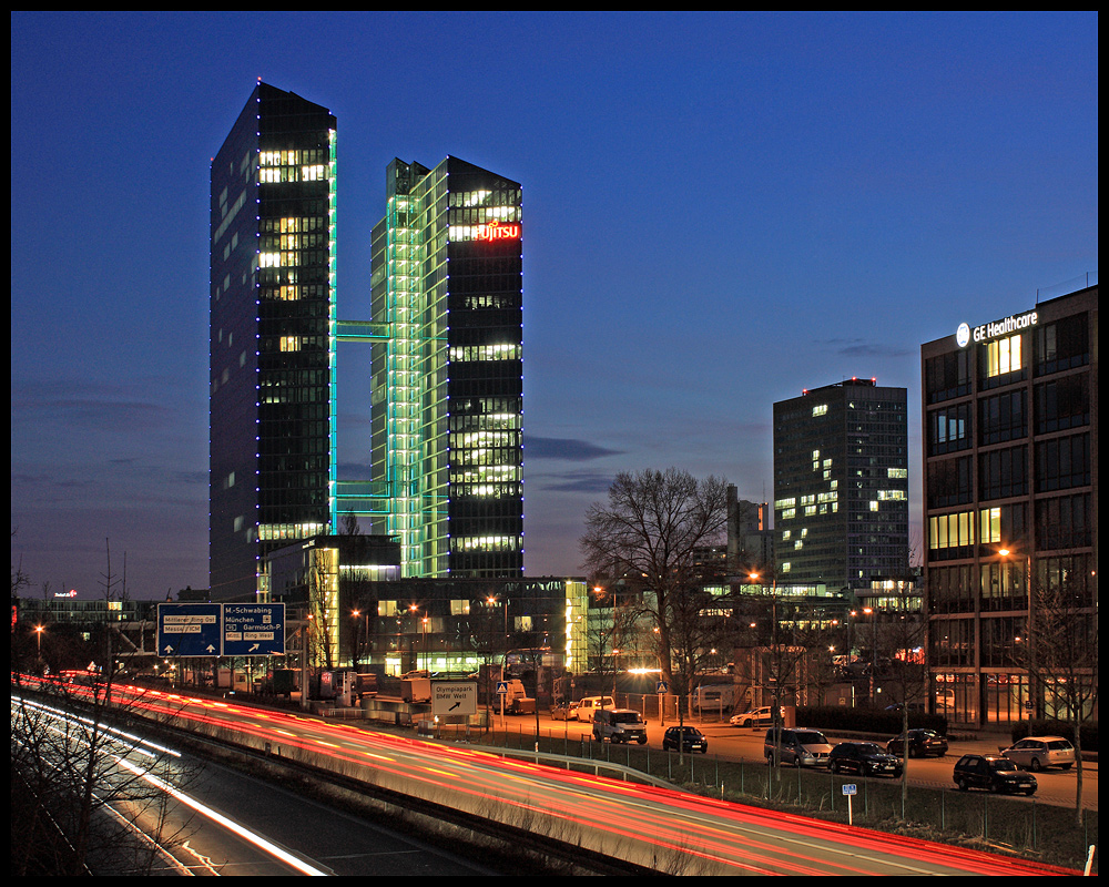 Highlight Tower vom Münchner Norden aus gesehen