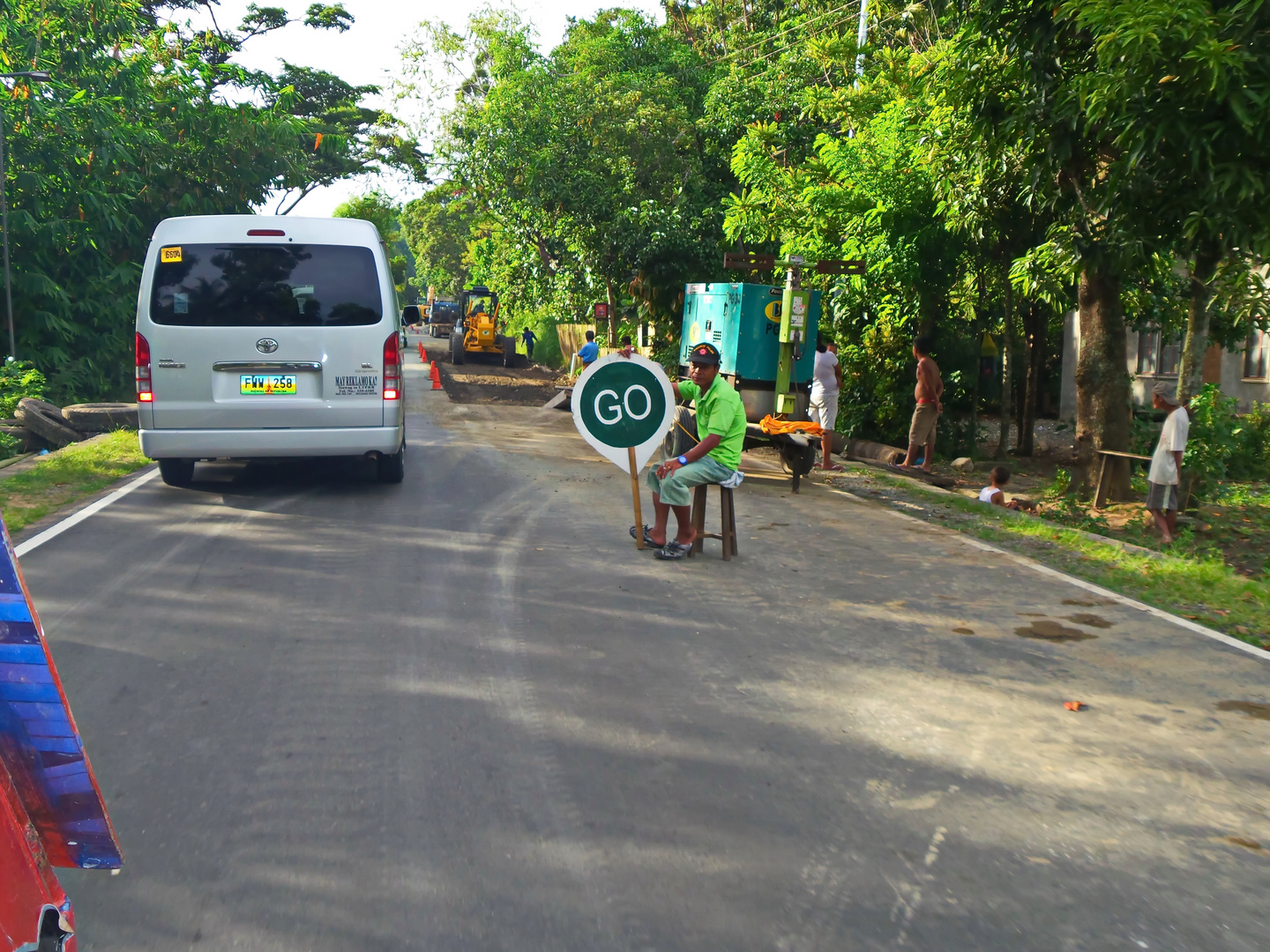 " Hightech.-Baustellenampel " , Kalibo-Ibajay - Aklan - Panay 2014