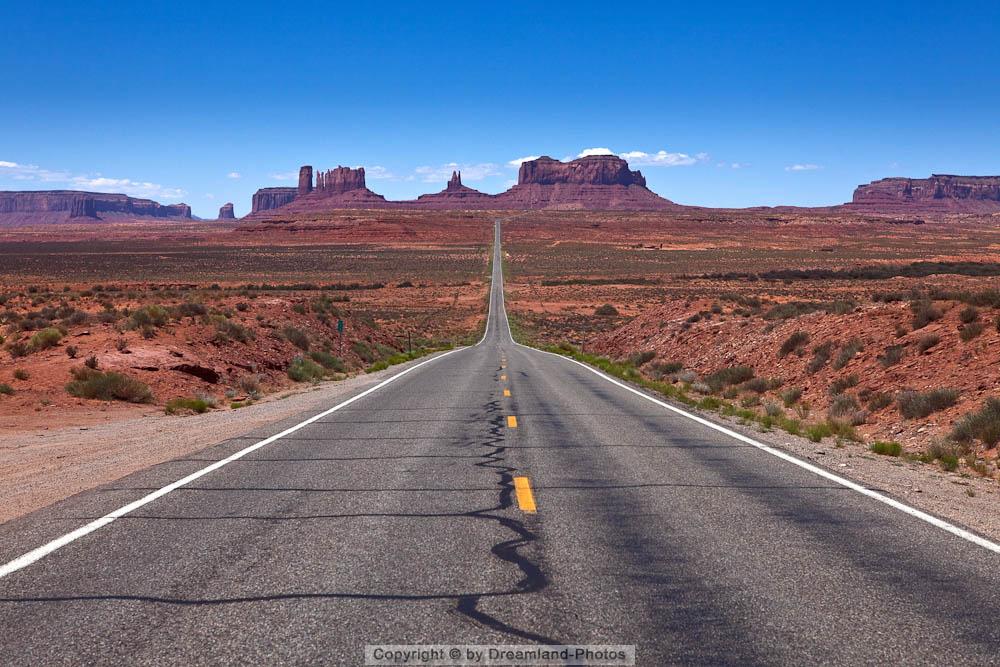 Highway 163 durch das Monument Valley, Utah, USA