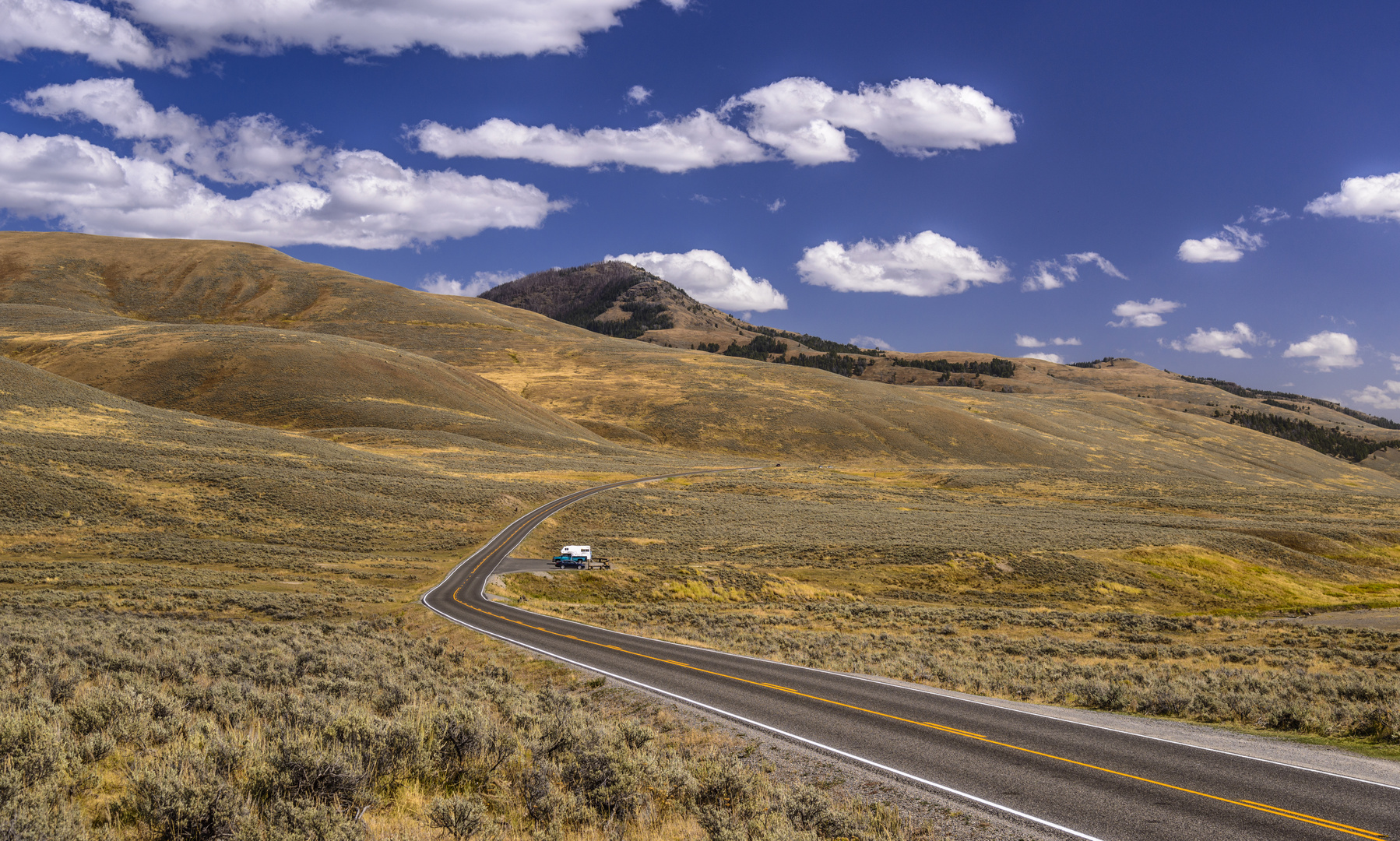 Highway 212, Lamar Valley, Wyoming, USA Foto & Bild himmel