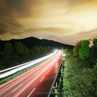 Highway and light polluted sky