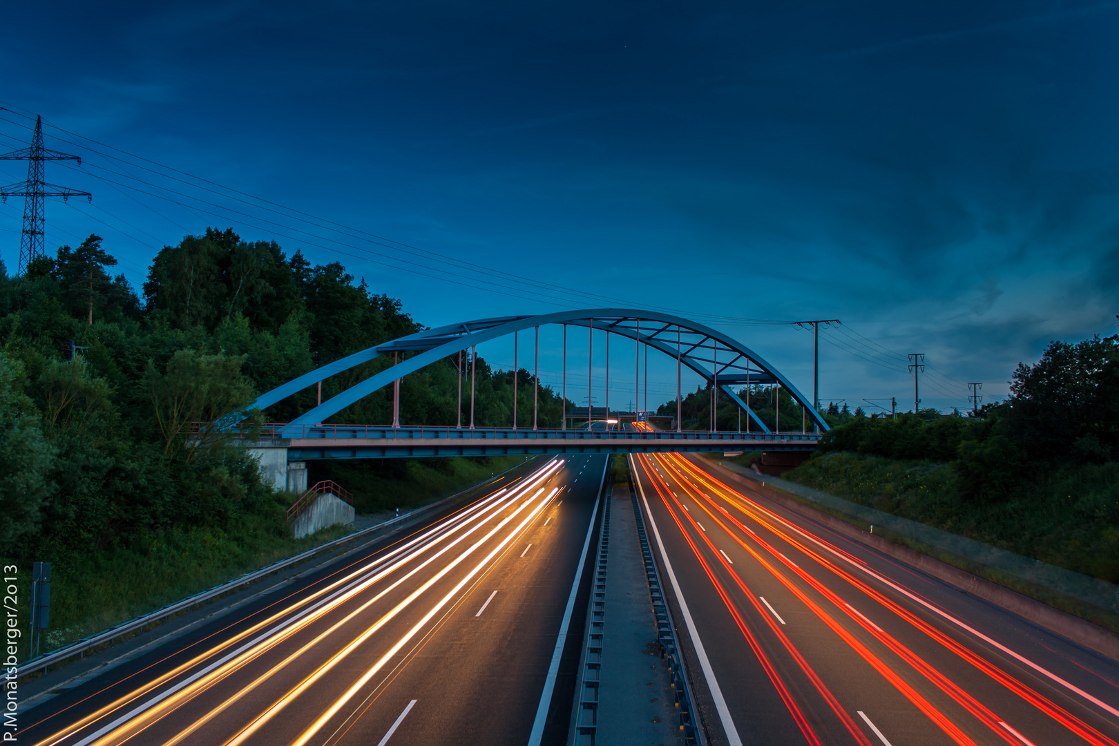 Highway at night