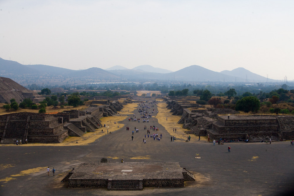 Highway in Teotihuacán, near Mexico-City