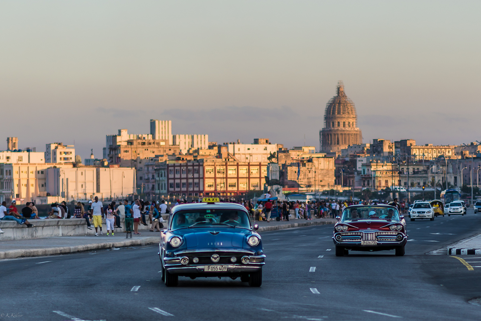 Highway of Old Cars