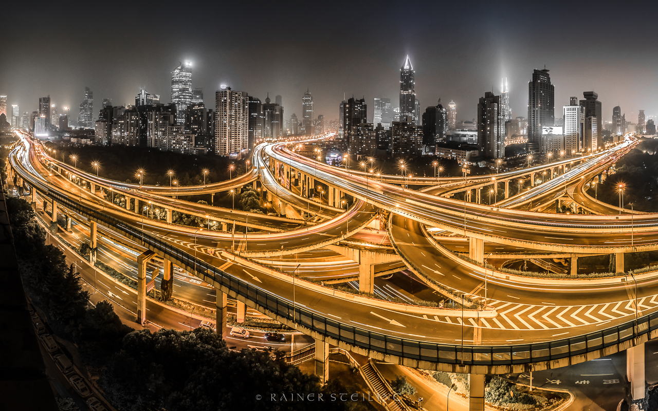 Highway Shanghai (China) Foto & Bild china, city, night Bilder auf