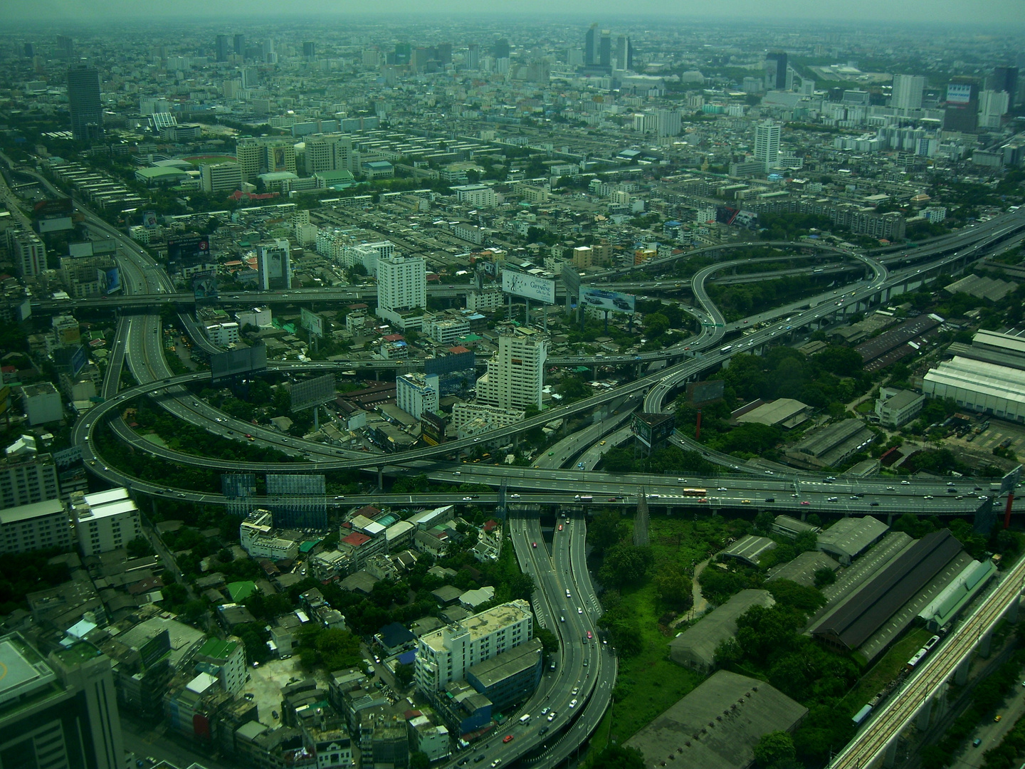 Highways Bangkok in green.