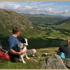 Hikers above great langdale