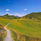 Hiking in Alps of Austria. Hirschkarspitze