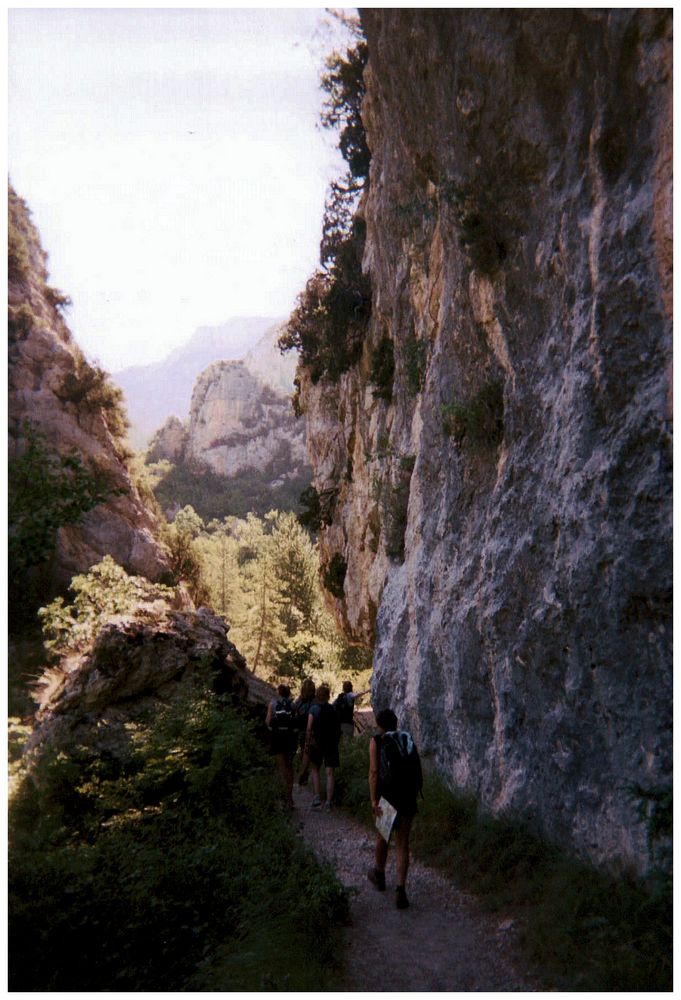 hiking in the mountains