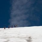 hiking on the snow