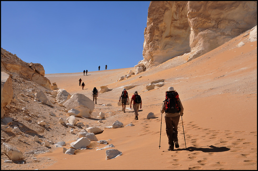 hiking the desert