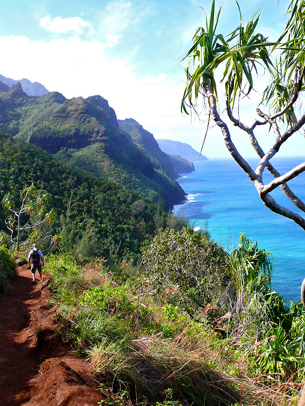 hiking the Kalalau trail on Kauai