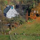 Hilchenbach-Vormwald: Fachwerkhaus im Herbst