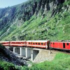 Hilfsbrücke unterhalb Gletsch - Zugnr 22F