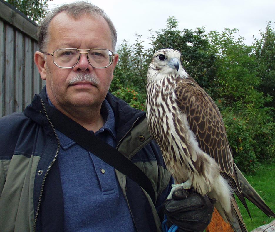 Hilfsfalkner Knöß.mit Steppenbussard