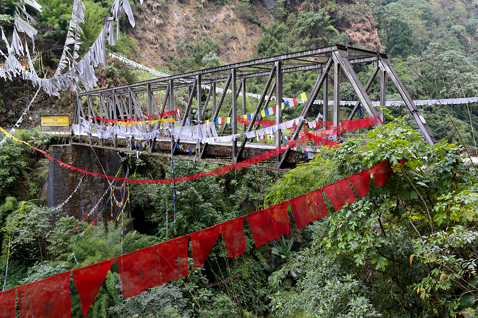 Himalaya Staat Sikkim – Brücke in den Bezirk Nord Sikkim